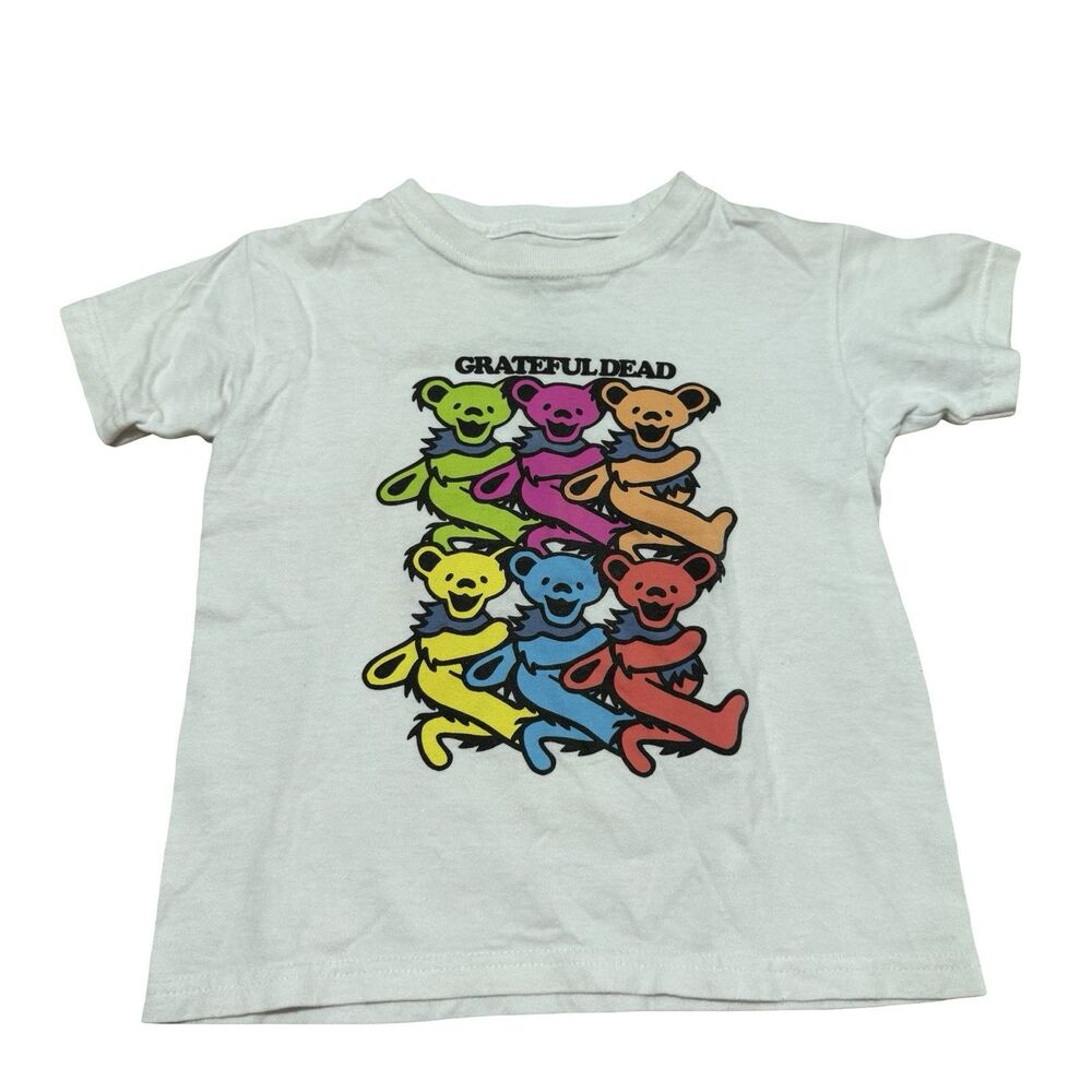 Grateful Dead T-shirt White Kids 4t Youth 2024 Multicolor Bears Band